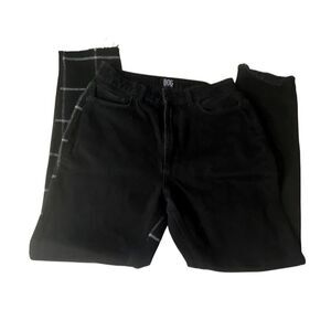 BDG Urban Outfitters Womens Mom High-Rise Jeans Waist 27 Black/Checkered Pattern